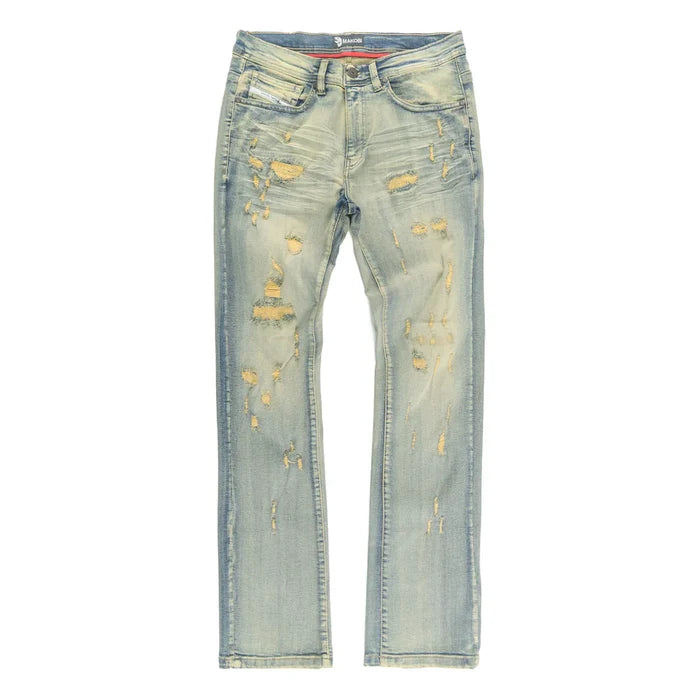 Makobi Bionco Dirt Ripped Denim Jeans (M1753)