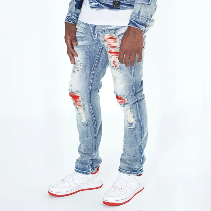 Makobi Leaders Light Wash Denim Jeans (M1990)
