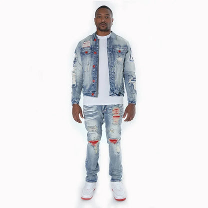 Makobi Leaders Light Wash Denim Jeans (M1990)