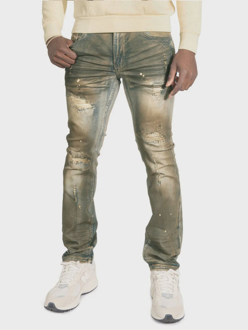 Makobi Lorenzino Vintage Ripped Denim Jeans (M1918)