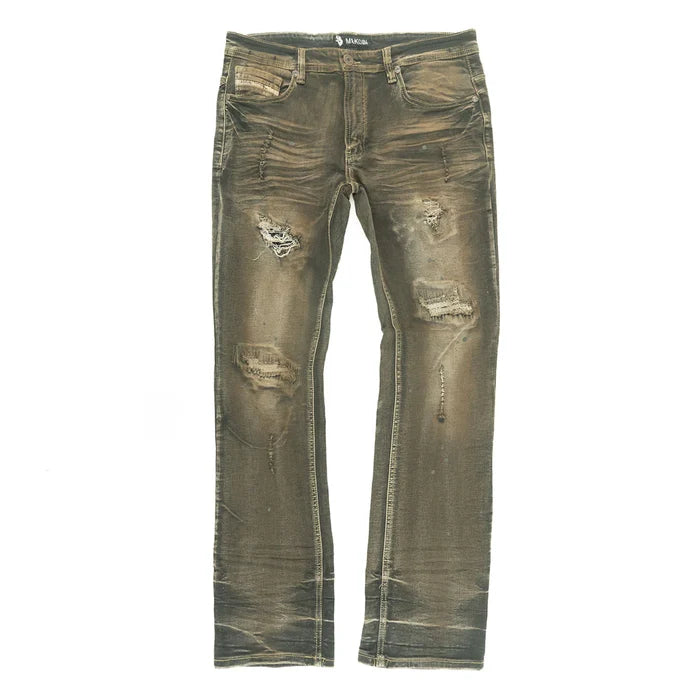 Makobi Lorenzino Vintage Ripped Denim Jeans (M1918)