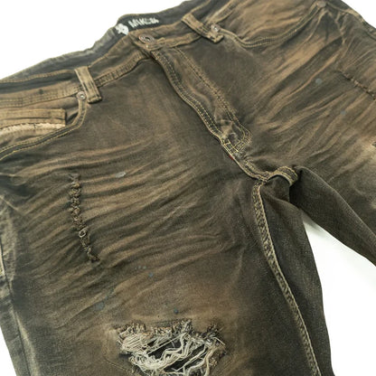 Makobi Lorenzino Vintage Ripped Denim Jeans (M1918)
