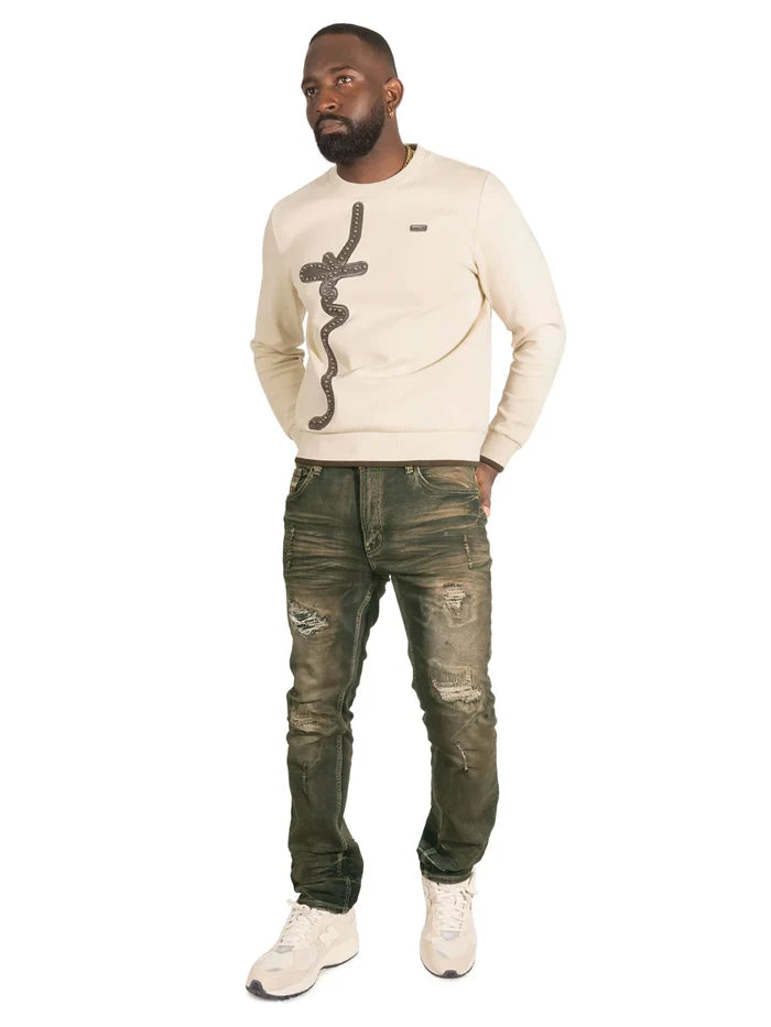 Makobi Lorenzino Vintage Ripped Denim Jeans (M1918)
