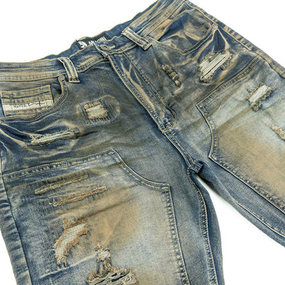 Makobi Prego Antique Denim Shorts (M904)