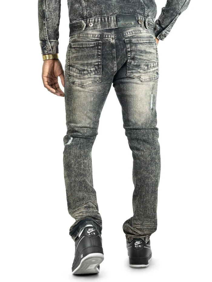 Makobi Prego Black Wash Denim Jeans (M1900)