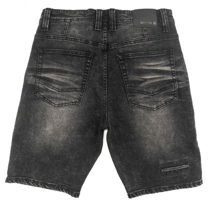 Makobi Prego Black Wash Denim Shorts (M904)