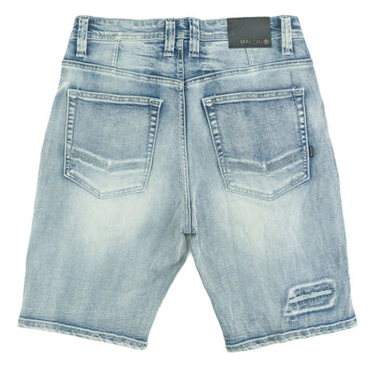 Makobi Prego Light Blue Wash Denim Shorts (M904)