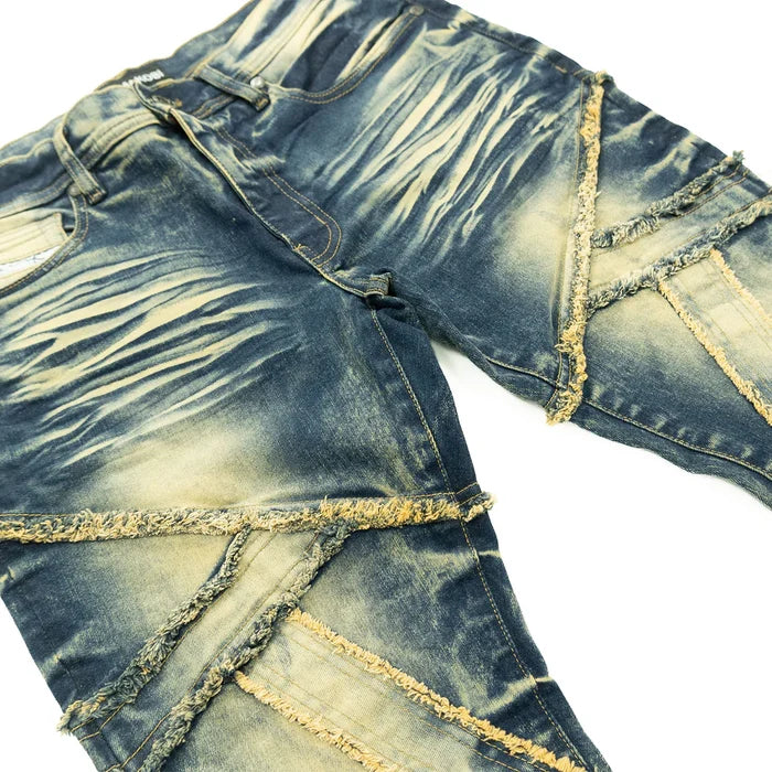 Makobi Veneta Dark Wash Stacked Denim Jeans (M1908)