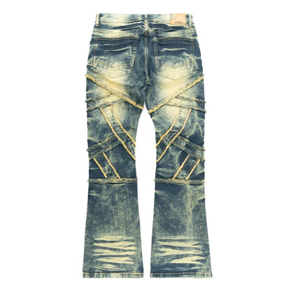 Makobi Veneta Dark Wash Stacked Denim Jeans (M1908)