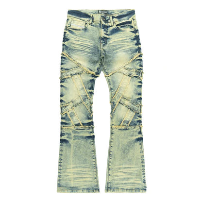 Makobi Veneta Dirt Stacked Denim Jeans (M1908)