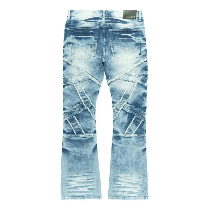 Makobi Veneta Light Wash Stacked Denim Jeans (M1908)
