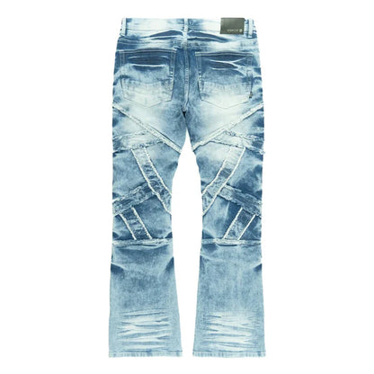 Makobi Veneta Light Wash Stacked Denim Jeans (M1908)