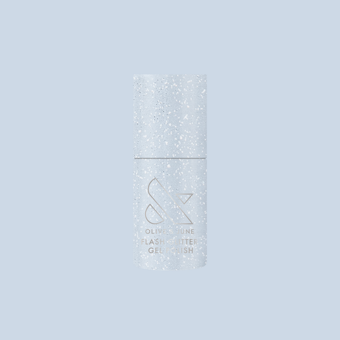Mani on the Dance Floor Gel bottle showing silver flash glitter gel polish for sparkling and long-lasting manicures
