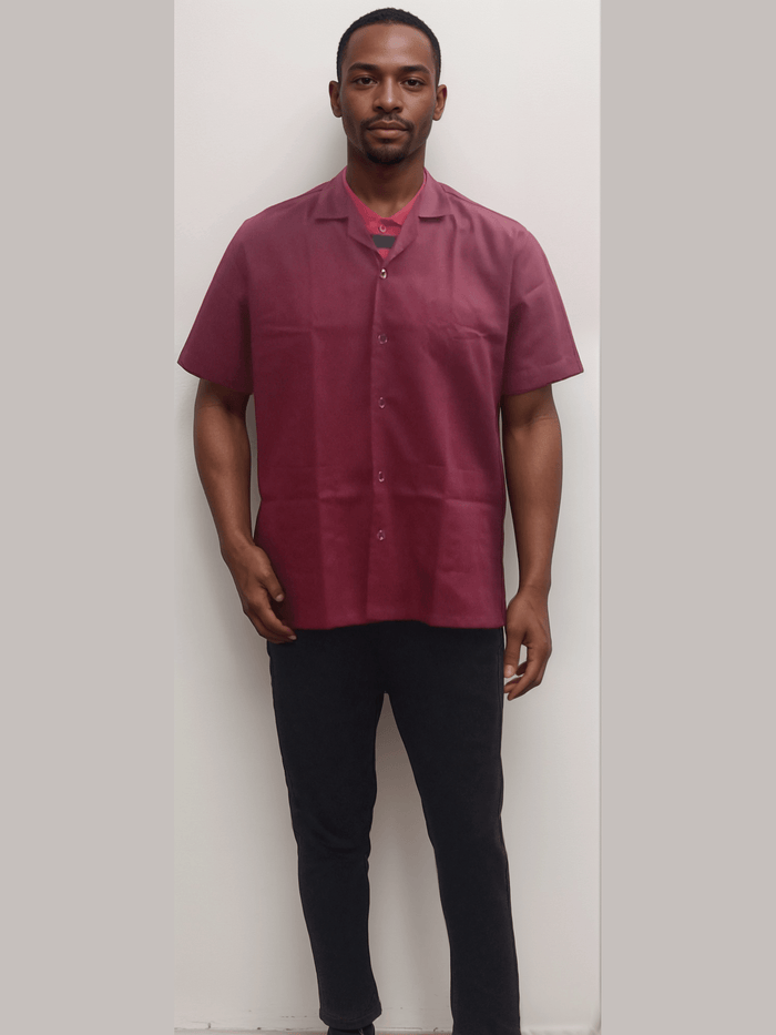 Maroon Half Sleeves Apron - J R GARMENTS