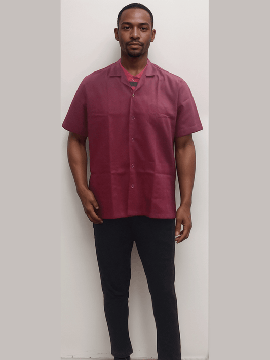 Maroon Half Sleeves Apron - J R GARMENTS
