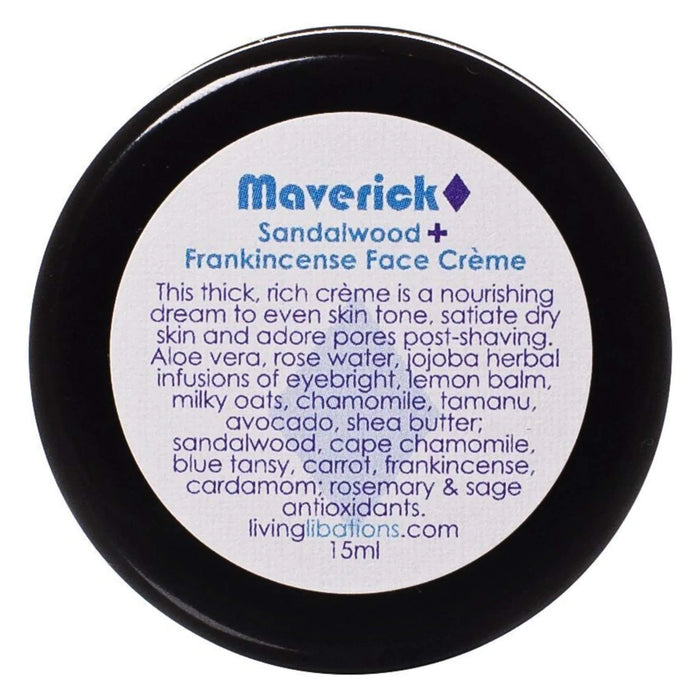 Jar Top of Living Libations Maverick Face Crème 15mL