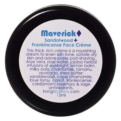 Jar Top of Living Libations Maverick Face Crème 15mL
