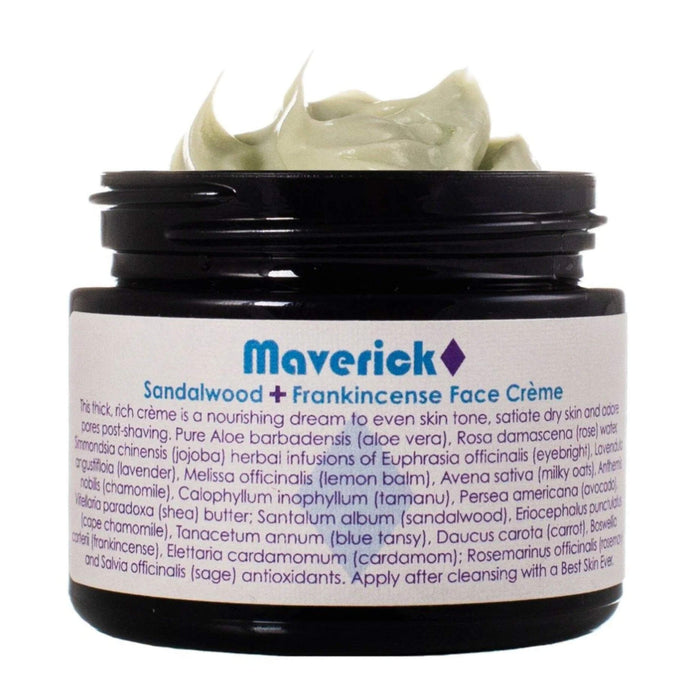 Living Libations Maverick Face Crème Open Jar