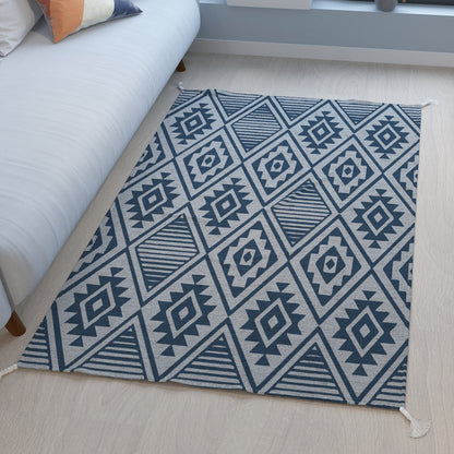 Maze|Premium|Geometric|Dhurrie|48|72|inches|4|6|ft|Grey