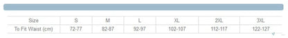 Size chart for waist in cm on Medi8 Reversible Scrub Pants with reinforced stress points