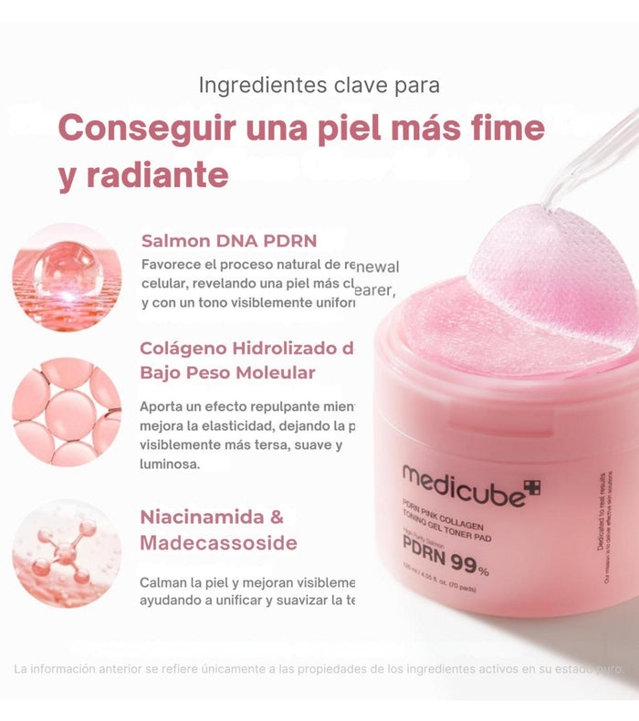 Medicube PDRN Pink Collagen Toning Gel Toner Pad 70pads