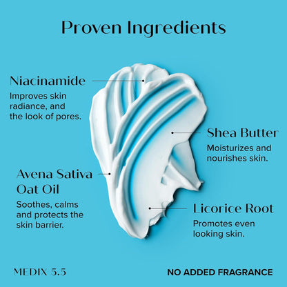 Medix 5.5 Niacinamide + Shea Butter Body Cream 444ml كريم الجسم ميديكس 5.5 نياسيناميد + زبدة الشيا - Princess Cosmetics Qatar