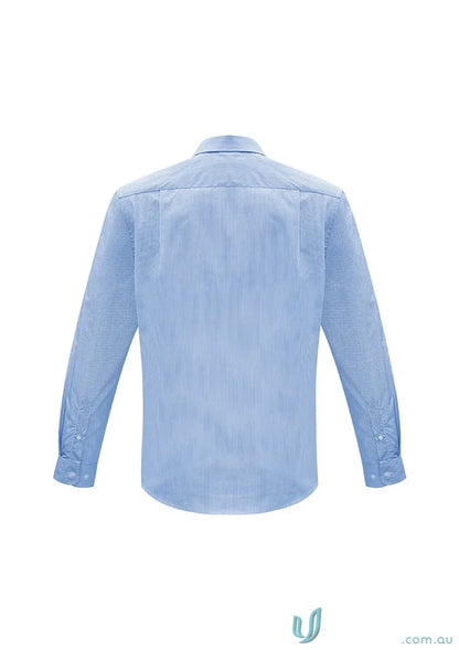 Light blue Mens Euro Long Sleeve Shirt for a sleek casual look