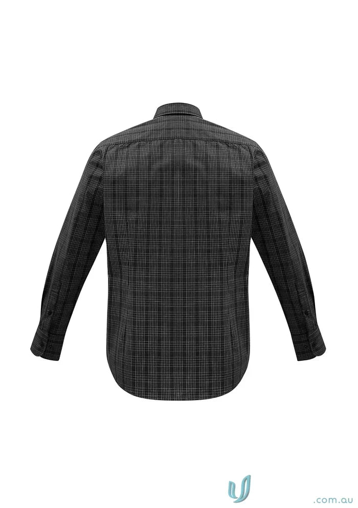 Black and gray plaid Harper LS Shirt from Biz Collection Mens long sleeve shirt lineup