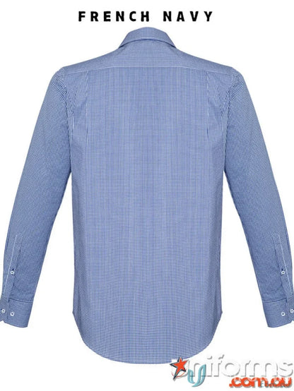 Men’s Newport LS Shirt with yarn-dyed gingham check in cotton-rich fabric