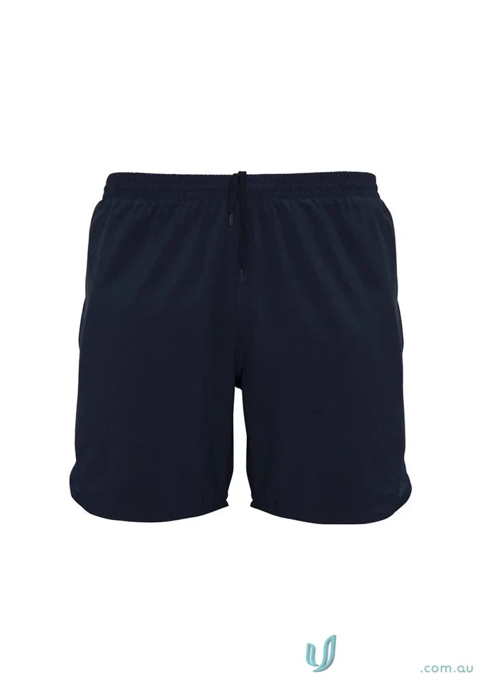 Mens Tactic Shorts in navy blue with mesh panels, style st511m for workout gear