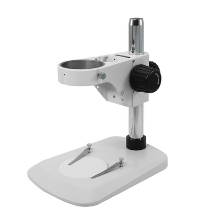 Microscope Post Stand, 76mm Coarse Focus Rack (Small) Slope Front Base, SKU ST05011202, three quarter front view