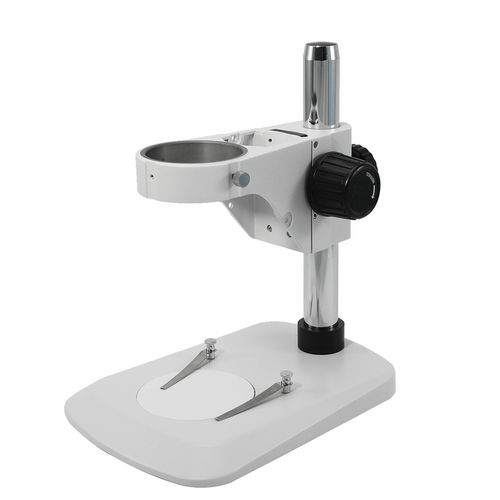 Microscope Post Stand, 76mm Coarse Focus Rack (Small) Slope Front Base, SKU ST05011202, three quarter front view