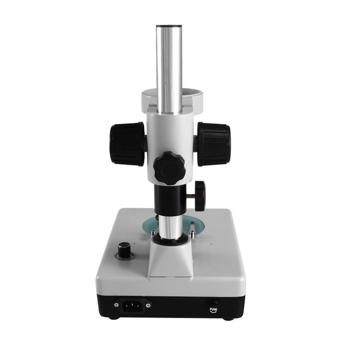 Microscope Post Stand, 76mm Coarse Focus Rack, Top and Bottom Light, Halogen and Fluorescent (Dimmable)