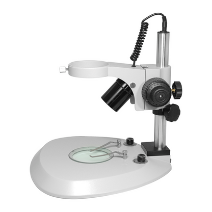 Microscope Post Stand, 76mm Fine Focus Rack, Top and Bottom LED Light (Dimmable)