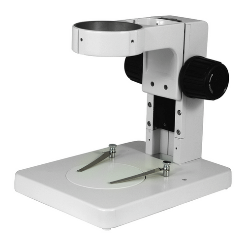 Microscope Track Stand, 76mm Coarse Focus Rack, 185mm Track Length (Small), SKU ST05031101, three quarter front view