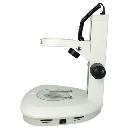 Microscope Track Stand, 76mm Coarse Focus Rack, 300mm Track Length, Top and Bottom LED Light (Dimmable)