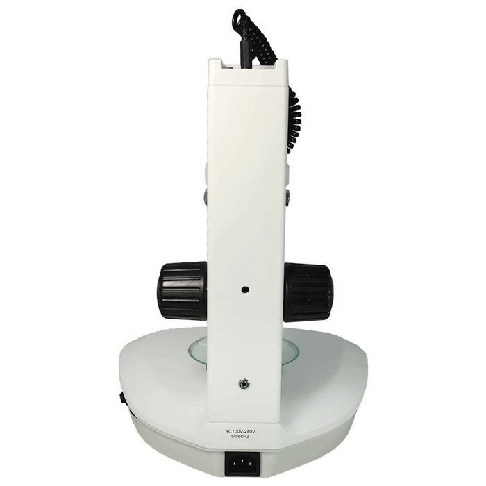 Microscope Track Stand, 76mm Coarse Focus Rack, 300mm Track Length, Top and Bottom LED Light (Dimmable)