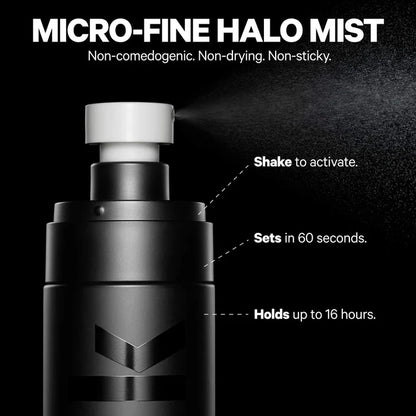 Milk Makeup Pore Eclipse mattifying and blurring setting spray in a clear spray bottle with white label and black cap.