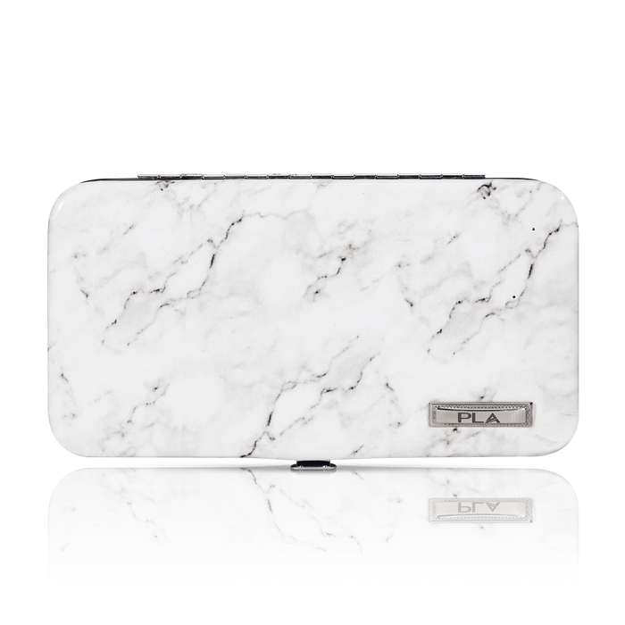 Magnetic Tweezer Case from Paris Lash Academy: Marble (front view)