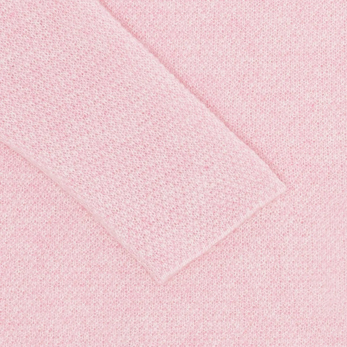 Minilux cashmere pullover i lyserød med 2 knapper ved skulder