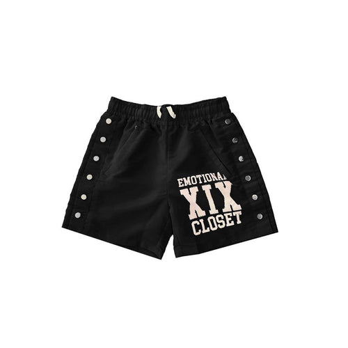 Mixed Emotion "Backyard" Black Nylon Shorts