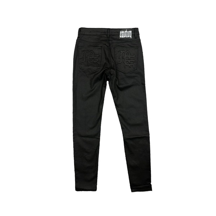 Mixed Emotion "Blackout" Wax Denim Pants
