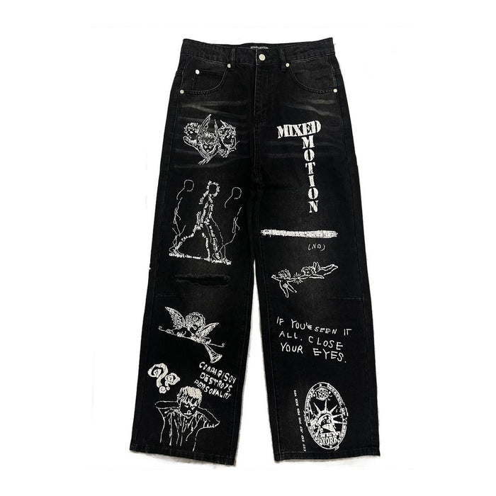 Mixed Emotion "Canvas" Black Denim Jeans