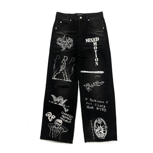 Mixed Emotion "Canvas" Black Denim Jeans