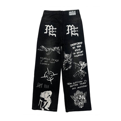 Mixed Emotion "Canvas" Black Denim Jeans