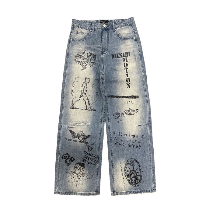 Mixed Emotion "Canvas" Blue Denim Jeans