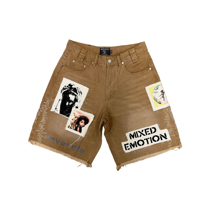 Mixed Emotion "Chaos" Carpenter Brown Shorts
