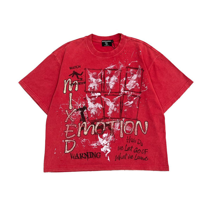 Mixed Emotion "Crimson" Red Tee