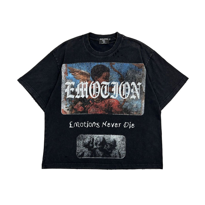 Mixed Emotion "Divine Emotion" Rhinestone Black Tee