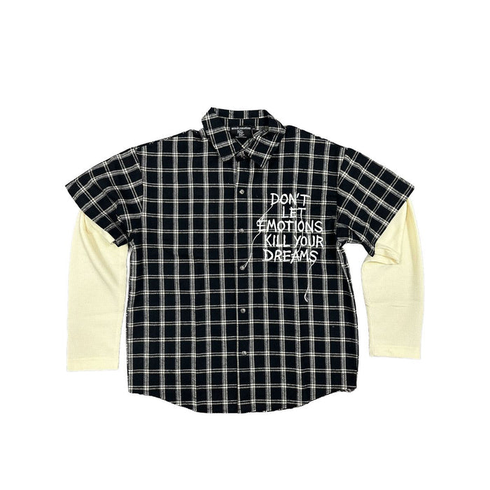 Mixed Emotion "Dreams" Black Long Sleeve Flannel